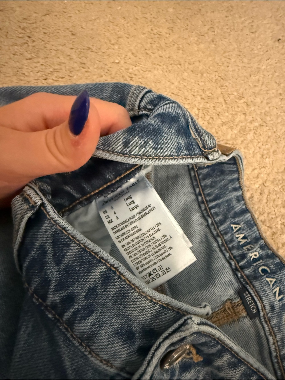 AE-Light Blue Women's Flared Jeans - Picture 5 of 5